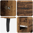 Highboard med skuffe 2 pcs Gammelt træ Ingeniørtræ og glas