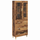 Highboard Gammelt træ 69,5 x 34 x 180 cm Ingeniørtræ og glas