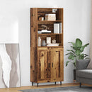 Highboard Gammelt træ 69,5 x 34 x 180 cm Ingeniørtræ og glas