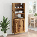 Highboard Gammelt træ 69,5 x 34 x 180 cm Ingeniørtræ og glas