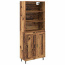 Highboard Gammelt træ 69,5 x 34 x 180 cm Ingeniørtræ og glas