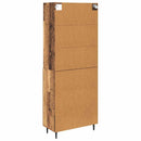 Highboard Gammelt træ 69,5 x 34 x 180 cm Ingeniørtræ og glas