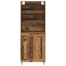 Highboard Gammelt træ 69,5 x 34 x 180 cm Ingeniørtræ og glas