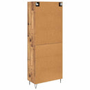 Highboard med skuffe 2 pcs Gammelt træ Konstrueret træ