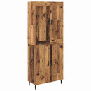 Highboard 2 pcs Gammelt træ Konstrueret træ