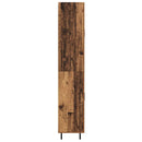 Highboard 2 pcs Gammelt træ Ingeniørtræ og glas