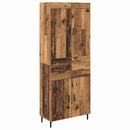 Highboard med skuffe 2 pcs Gammelt træ Konstrueret træ