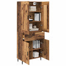 Highboard med skuffe 2 pcs Gammelt træ Konstrueret træ