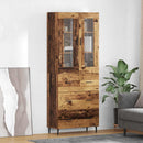 Highboard med skuffe 2 pcs Gammelt træ Konstrueret træ
