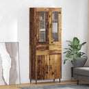 Highboard med skuffe 2 pcs Gammelt træ Konstrueret træ