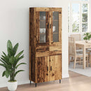 Highboard med skuffe 2 pcs Gammelt træ Konstrueret træ