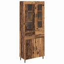 Highboard med skuffe 2 pcs Gammelt træ Konstrueret træ