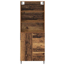 Highboard med skuffe 2 pcs Gammelt træ Konstrueret træ