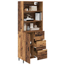 Highboard med skuffe 2 pcs Gammelt træ Konstrueret træ