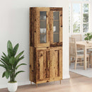 Highboard 2 pcs Gammelt træ Konstrueret træ