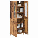 Highboard 2 pcs Gammelt træ Konstrueret træ