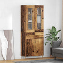 Highboard med skuffe 2 pcs Gammelt træ Konstrueret træ