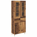 Highboard med skuffe 2 pcs Gammelt træ Konstrueret træ