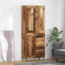 Highboard med skuffe 2 pcs Gammelt træ Konstrueret træ