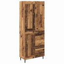 Highboard med skuffe 2 pcs Gammelt træ Konstrueret træ