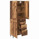 Highboard med skuffe 2 pcs Gammelt træ Konstrueret træ