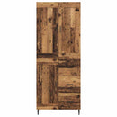 Highboard med skuffe 2 pcs Gammelt træ Konstrueret træ