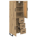 Highboard Artisan Egetræ 69,5 x 34 x 180 cm Konstrueret træ