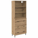 Highboard Artisan Egetræ 69,5 x 34 x 180 cm Ingeniørtræ og glas