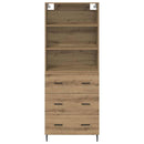 Highboard Artisan Egetræ 69,5 x 34 x 180 cm Ingeniørtræ og glas