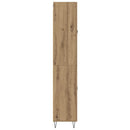 Highboard 2 pcs Artisan Egetræ Konstrueret træ og glas