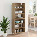 Highboard Artisan Egetræ 69,5 x 32,5 x 180 cm Konstrueret træ