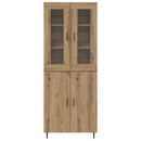 Highboard 2 pcs Artisan Egetræ Ingeniørtræ og glas