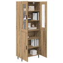 Highboard 2 pcs Artisan Egetræ Ingeniørtræ og glas