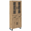 Highboard med skuffe 2 pcs Artisan Egetræ Ingeniørtræ og glas