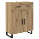 Highboard med skuffe 2 pcs Artisan Egetræ Ingeniørtræ og glas