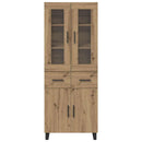 Highboard med skuffe 2 pcs Artisan Egetræ Ingeniørtræ og glas