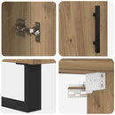 Highboard 2 pcs Artisan Egetræ Konstrueret træ