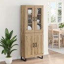 Highboard 2 pcs Artisan Egetræ Konstrueret træ