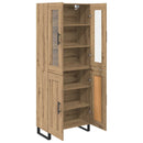 Highboard 2 pcs Artisan Egetræ Konstrueret træ