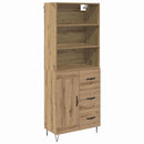 Highboard med skuffe 2 pcs Artisan Egetræ Konstrueret træ