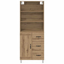 Highboard med skuffe 2 pcs Artisan Egetræ Konstrueret træ