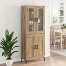 Highboard 2 pcs Artisan Egetræ Konstrueret træ