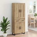 Highboard Artisan Egetræ 69,5 x 34 x 180 cm Konstrueret træ