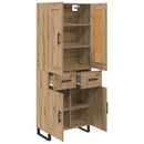 Highboard Artisan Egetræ 69,5 x 34 x 180 cm Konstrueret træ