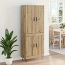 Highboard 2 pcs Artisan Egetræ Konstrueret træ og glas