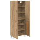 Highboard 2 pcs Artisan Egetræ Konstrueret træ og glas