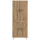 Highboard 2 pcs Artisan Egetræ Konstrueret træ og glas