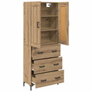 Highboard med skuffe 2 pcs Artisan Egetræ Konstrueret træ