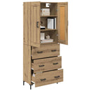 Highboard med skuffe 2 pcs Artisan Egetræ Konstrueret træ