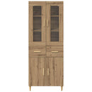 Highboard Artisan Egetræ 69,5 x 34 x 180 cm Konstrueret træ